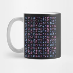 Purple Blue Eyes Modern Decorative Abstract Mosaic Dots Pattern Night Mug